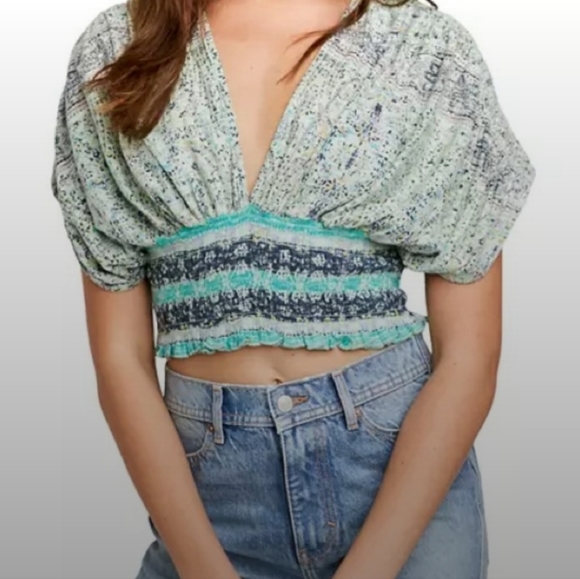 Free People Mint Combo top Easter top - Picture 1 of 5